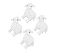 4pcs Vintage Sheep Brooch Pin for Women, Silver Alloy Lapel Badge | Retro Zodiac Design, Secure Pin Mechanism, Daily Wear and New Year Outfit, for Women