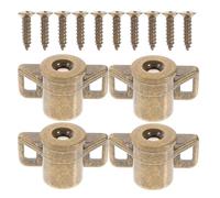 4pcs Vintage Zinc Alloy Magnetic Door Catch for Cupboards and Cabinets | Golden Finish, round Design, Helps Keep Doors Shut, Suitable for Home Storage, Cabinet Makers, Vintage Furniture