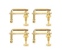 4PCS Violin Fine Tuners, Gold Violin Parts String Adjusters String Fine Adjuster Tuners Replacement Parts Musical Instrument Accessory Alloy