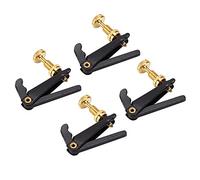 4Pcs Violin Fine Tuners, Metal String Adjuster Replacement, with Golden Screws, for 4/4-3/4 Acoustic and Electric Violins