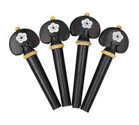 4pcs Violin Pegs Carved EbonyViolin Tuning Pegs Tuners Knobs Open Hole String Instrument Accessories (Color : 2)