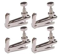 4pcs Violin String Adjuster Fine Tuning String Fine Adjuster Tuners For Violin Size L Silver violin parts (Color : Large)