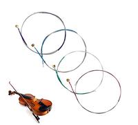 4PCS Violin Strings,4/4or3/4 String Universal Full Set,String Instrument Accessories,Replacement G,D,A,E Strings,Classic Silver Strings Steel Core with Nickel Plated Ball Head for Violin Instrument