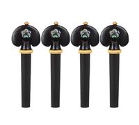 4pcs Violin Tuning Pegs Carved Ebony Violin Tuning Pegs Tuners Knobs Open Hole String Instrument Accessories