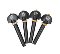 4pcs Violin Tuning Pegs Carved Ebony Violin Tuning Pegs Tuners Knobs Open Hole String Instrument Accessories (Color : Abalone Shell)