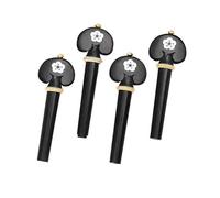 4pcs Violin Tuning Pegs Carved EbonyViolin Tuning Pegs Tuners Knobs Open Hole String Instrument Accessories