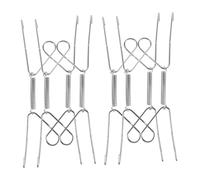 4pcs W Shaped Invisible Spring Hook Stainless Steel Wire Plate Hanger