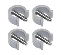 4Pcs Walker C-Clamp, Grey Tube Clamps 25mm, C-Type Buckle Clip Accessories, Compatible with Perch Stool, for Elderly, Disabled, Mobility Aid