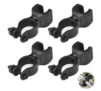 4Pcs Walking Stick Holder, Wheelchair Accessories, Crutch Holder for Mobility Scooter with 360 Degree Rotatable Clip, Universal Walking Stick Accessories for Drive Rollator, Walker, Wheelchair