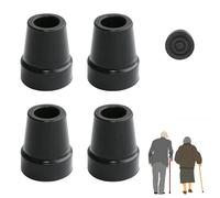 4Pcs Walking Stick Rubber Ends Cane Tips Walking Stick Rubber Ends for Ferrule Walking Stick Rubber Ferrules Ends Ferrules for Walking Sticks Non-Slip Stable Replacement Cane Tip