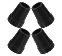 4pcs Walking Stick Tips Replacement, 19mm Plastic Non Slip Cane Ends | Hiking Poles and Walker Frames, Black Style, Traction on Icy Pavements and Wet Conditions