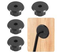 4pcs Wall Bushing for Starlink Dishy Ethernet Cable, Black Cable Wall Grommet Cable Wall Pass Through Cable Bushings Cable Routing Kit for 1 Inch Wall Hole and Furniture Wire Hole