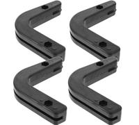 4pcs Wall Mounted Barbell Rack Hook for Dumbbell and Barbell Bars | PC Black Build, Bracket over Screw Hole and Hook Design, Office or Garage Gym Use