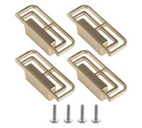 4Pcs Wardrobe Knob Metal Cabinet Drawer Handle Cupboard Pulls Simple Square Furniture Decoration Furniture Handles and Knob for Dressers Modern