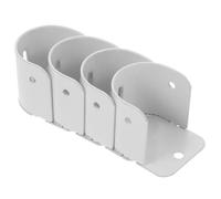 4pcs Wardrobe Socket Curtain Pole Brackets White Iron Easy Install