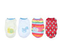 4pcs Warm Preservation PET Vest Flannel for Small Dogs and Cats | Traditional Cartoon Style, Quick Dressing Comfort, Super-absorbent Flannel, Lovely Festive Look for Christmas Random Style
