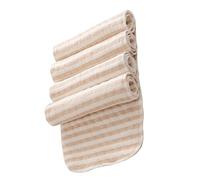 4pcs Washable Cloth Diaper Inserts 3-Layer Organic Colored Cotton Brown