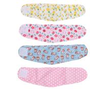 4pcs Washable Dog Diapers for Male Dogs, Reusable Belly Bands with Soft Polyester Wrap, Multi Pattern Belly Wrap for Incontinence, Post Surgery Care and Puppy Training (XL)