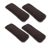 4pcs Washable Nano Quick Dry Diaper Inserts for Babies 5 Layers | Bamboo Charcoal Fiber and Microfiber, Coffee Colour, Compact for On-the-go Changes and Nighttime Use