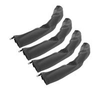 4Pcs Washable Zipper Design Stroller Handle Covers Universal PU Leather Pushchair Armrest Protective Cover Baby Pram Handle Sleeve Protector Stroller Accessories (Black)