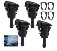 4PCS Washer Nozzle,Windscreen Washer Jets, Windshield Washer Nozzle Set, Windshield Washer Jet,Black Front Windshields Washers Nozzles Compatible with Multiple Car Models Replacement Accessories