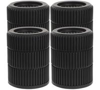 4pcs Washing Machine Foot Pads Black Three Layer Anti Vibration | Plastic Build, Tool Free Setup, Floor Protection, for Cabinet Legs, Sofas, Hard Floors