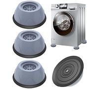 4PCS Washing Machine Rubber Feet Pads | Universal Anti Vibration Washing Machine Mat [Shock Absorber] Anti Slip Noise Cancelling Washing Machine Feet for Dryer, Washing Machine, Dishwasher (Gray)