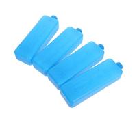 4pcs Water Filled Cooler Ice Pack for Tower Fan, Compact Blue Resin | Non Melting Cooling, Plastic Build, for Picnic Campers, Breastmilk Bottles, Cool Bags and Commute