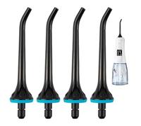 4pcs Water Flosser Replacement Jet Tip Nozzles, Water Flosser Heads Replacement Compatible with Hangsun, Waterpik, Nicwell, COSLUS, Mospro, Zerhunt Oral Irrigators, Nozzle Tips Oral Care Black