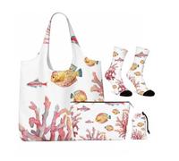 4Pcs Watercolor Coral Reef Gifts for Women Girls Reef Lover