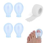 4pcs Waterproof Big Toe Protectors, Silicone Toe Cover with Nursing Bandage