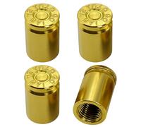 4pcs Waterproof Dust Caps for Car Tyres Valve, Universal Tire Valve Stem Covers, Dust Caps for Bikes with Airtight Seal, Bullet Shell Shape Design for Cars and Bikes