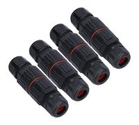 4PCS Waterproof Junction Box Connectors, IP68 Waterproof Cable Connector Junction Box Cable Connector External Sleeve Coupler for Outdoor(Two in Two Out)