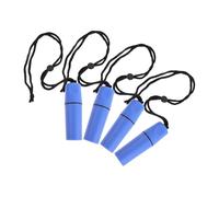 4pcs Waterproof Kayak Storage Bottle, Blue Plastic Cylindrical Dry Box | Crush Resistant Design, Wide Opening for Valuables, Deck Areas and Lake Paddling, Thick See through Build