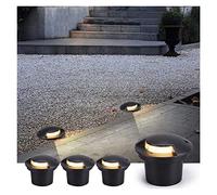 4PCS Waterproof LED In Ground Lights IP67 AC85 265V 9W Warm White Landscape Lighting for Garden Patio Lawn Corner Outdoor Buried Fixture