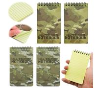 4pcs Waterproof Notebook, Mini Pocket Notepads, 3x5in All Weather Police Notepad, Mini Spiral Notepad 50 Sheets Notebooks Bulk with Lined Pages Pocket Notebook for Outdoor Activity Recording (GREEN2)