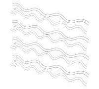 4pcs Wave Edge Quilting Ruler Template for Domestic Sewing Machine