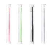 4Pcs Wave Style Extra Soft Toothbrush, Nano Toothbrush for Sensitive Gums Micro-Nano Manual Toothbrush with Soft Floss Bristle for Gum Care Protect Fragile Gums (Black, White, Green, Pink) (A)