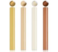 4pcs Wax Filler Wood Repair Sticks, Yellow Oak Wood Scratch Repair Crayons Multi-Surface Wax Sticks for Flooring Filler Wood Furniture Laminate Floor Table Door Scratches Holes Stains