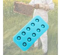 4Pcs Wax Queen Grafting Cups Silicone Mould Compact Reusable Beeswax Maker Tool Bee Cell Cup Mould Equipment for Beekeeper(Blu)