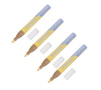 4pcs Weatherproof Gold Tombstone Marker Pen with Fine Tip Brush Head