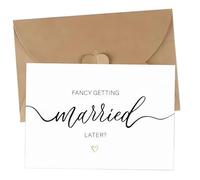 4Pcs Wedding Card Fancy Getting Married Later Blank Wedding Greeting Card with Envelopes for Bride or Groom Wedding Party Supplies