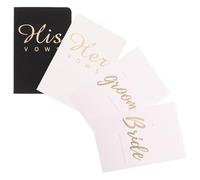 4pcs Wedding Speech Book Vow Renewal Books Officiant The Notebook Vows Planner for Bride
