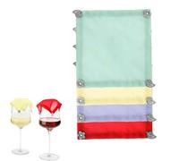 4pcs Weighted Wine Covers, Weighted Outdoor Wine Glass Covers with Wine Charms, Breathable Portable Veils Covers for Wine Glasses, Multicolor Set for Picnics and Outdoor Dinners