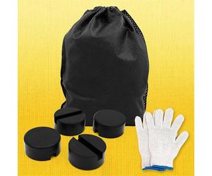 4PCS Weld-on Jack Adapter for MINI and BMW Series, Rubber Chassis Protection, Durable Lifting Tool.