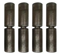 4Pcs Weldable Barrel Hinges, 20 x 75mm Heavy Duty Steel Bullet Gate Hinge Ball Bearings Detachable Hinges for Metal Gates, Truck, Trailer, 360° Rotation, 220lb Capacity