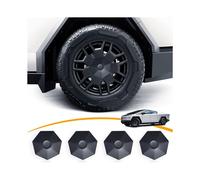 4PCS Wheel Caps for 2023 2024, Removable ABS Center Hub Cover Cyber Truck Accessories, Easy to Install