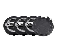 4PCS Wheel Center Caps for Nissan, 54mm/2.12" Car Wheel Hub Caps ABS Rim Center Hub Cover (Black)