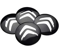 4Pcs Wheel Centre Caps for Citroen Dispatch 2016-2023-56mm, Hub Stickers Alloy Rim Logo Badge Cover Auto Tuning Exterior Accessories Decoration Set,Black