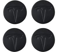 4Pcs Wheel Centre Caps for Tesla Model S 2023 2022-56mm, Hub Stickers Alloy Rim Logo Badge Cover Auto Tuning Exterior Accessories Decoration Set,Black